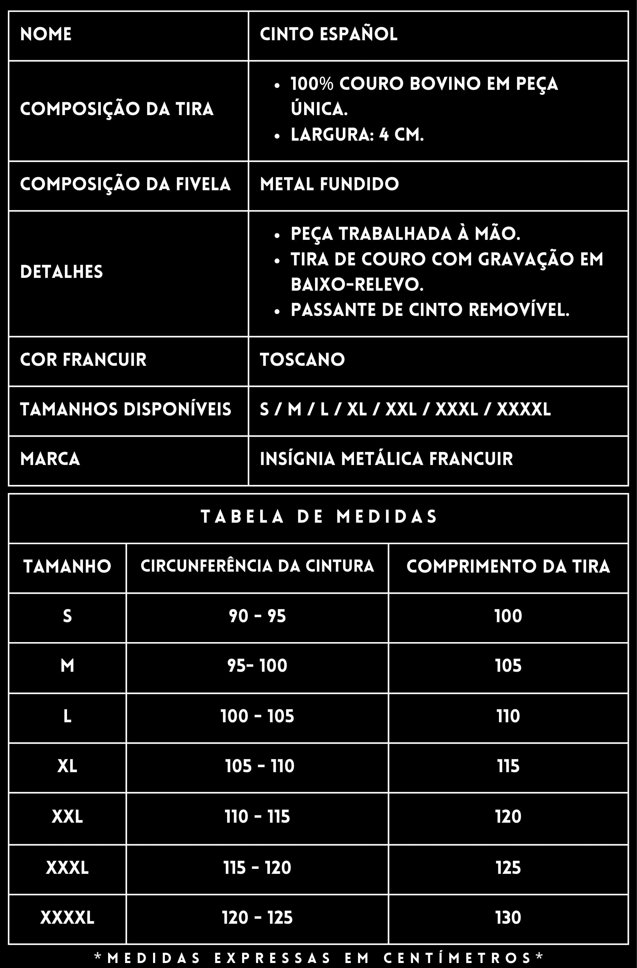 FICHA TÉCNICA_CINTO DE COURO_ESPAÑOL TOSCANO_FRANCUIR